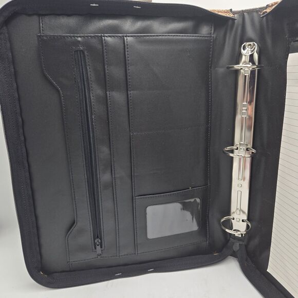 Vintage Norcom Faux Snakeskin Zipper Binder 3-Ring Organizer New Old Stock 90s - Picture 5 of 8